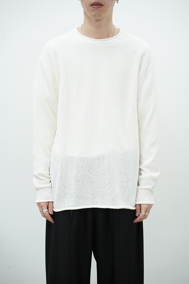 POSTELEGANT Cotton Boucle Pull-over Knit / Black - Unlimited ...