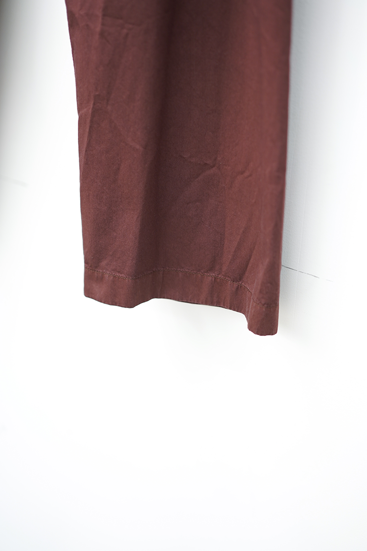LEMAIRE ルメール ベルト付きリラックスパンツ シルク ブラウン LEMAIRE(ルメール) RELAXED PANTS
