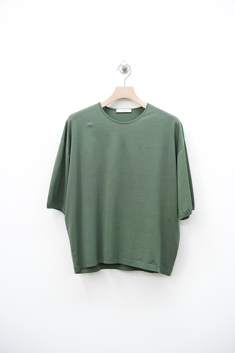 LEMAIRE SS RELAXED TEE / SMOKY GREEN