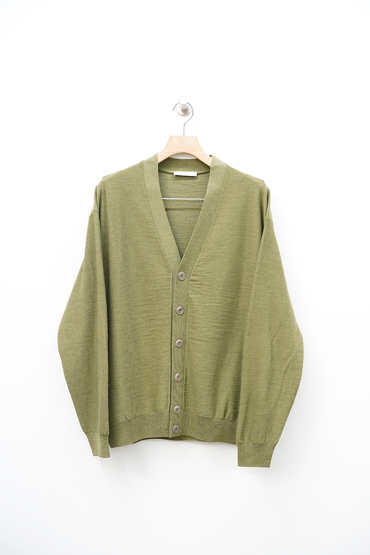 LEMAIRE RELAXED TWISTED CARDIGAN / LIGHT OLIVE