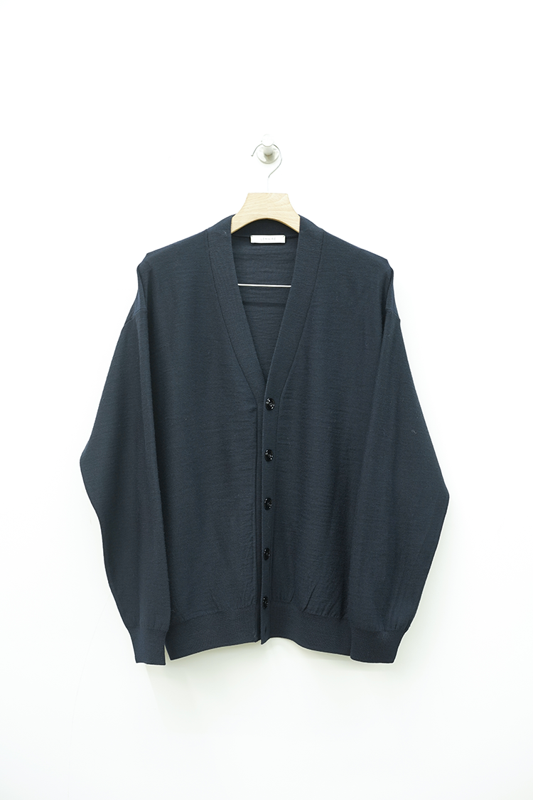 LEMAIRE RELAXED TWISTED CARDIGAN / DARK NAVY