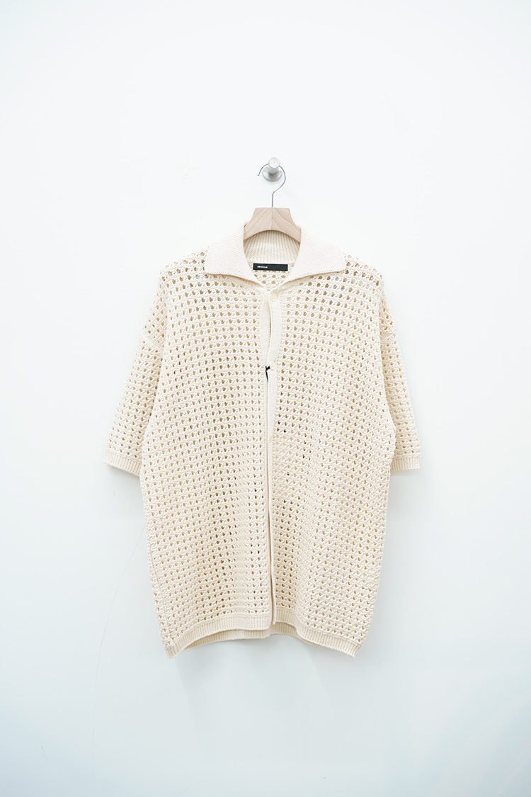 08sircus Lily yarn mesh knit shirt / ecru