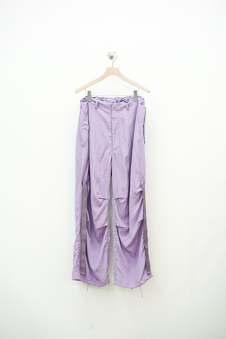 08sircus Viscose washer parachute pants / lavender