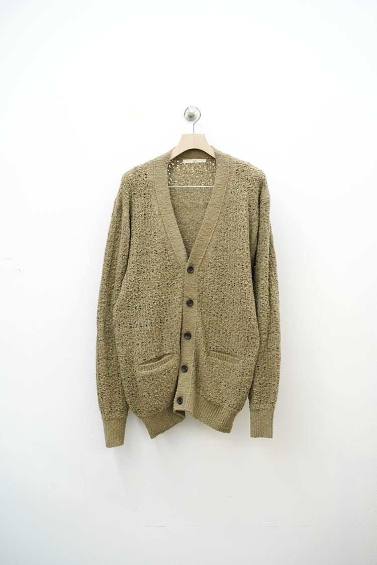 mill BOUCLE KNIT CARDIGAN / SAND