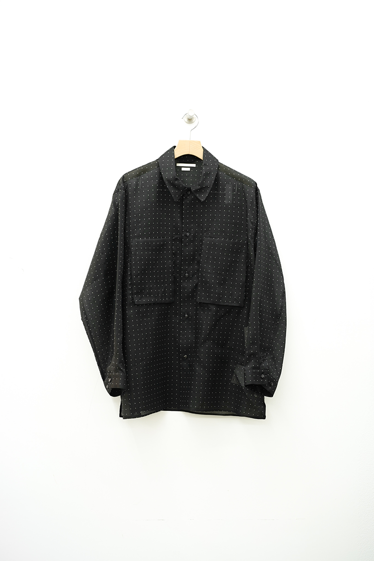blurhms Square Dot Gusset PKT Shirt / Black