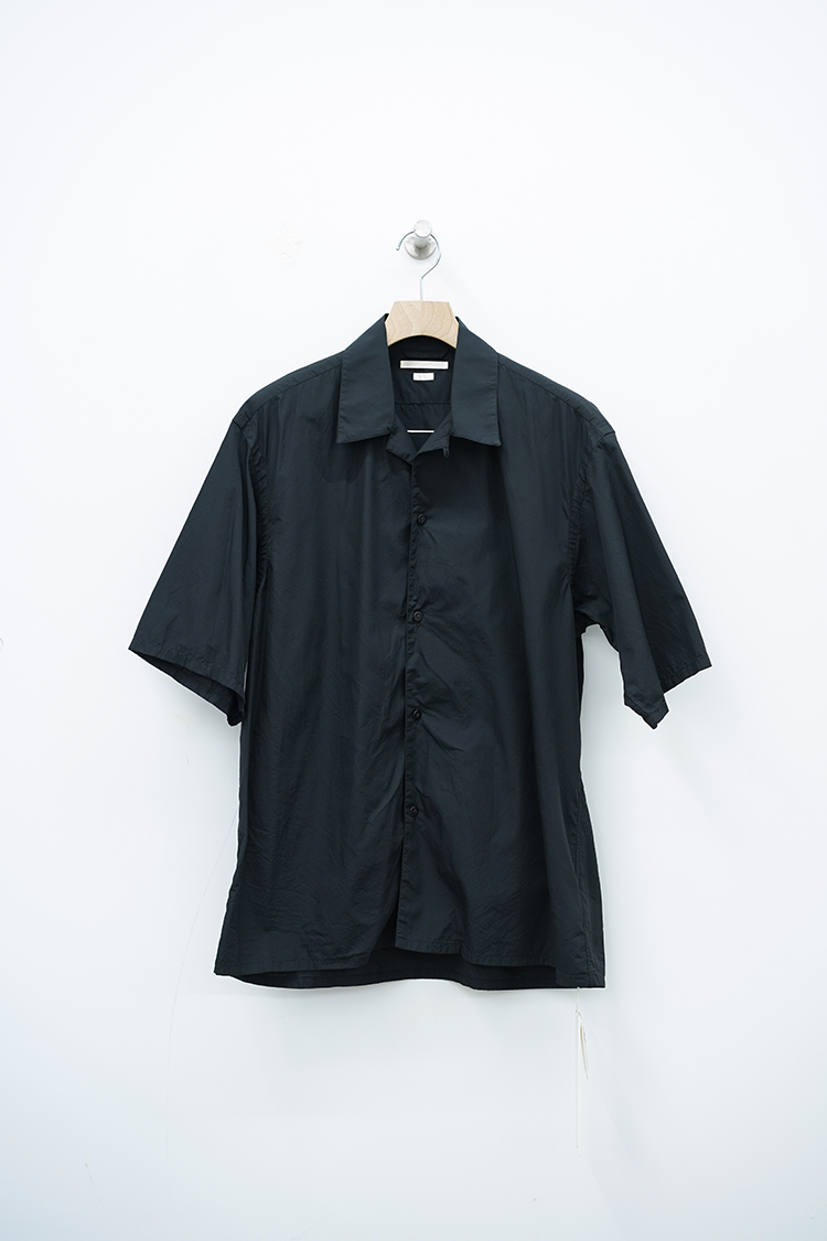 blurhms Chambray Open Collar Shirt / Black