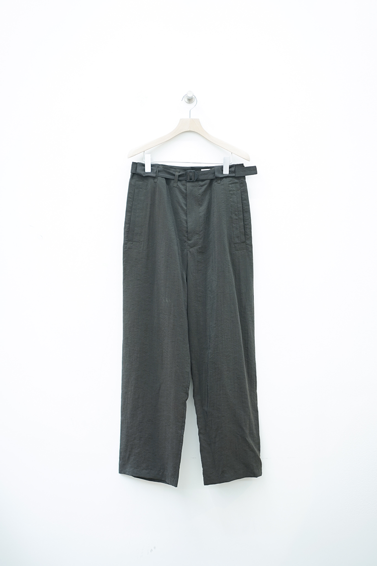 LEMAIRE SEAMLESS BELTED PANTS / DARK ESPRESSO