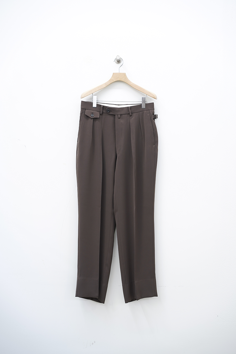 RAINMAKER WIDE TROUSERS / SEPIA