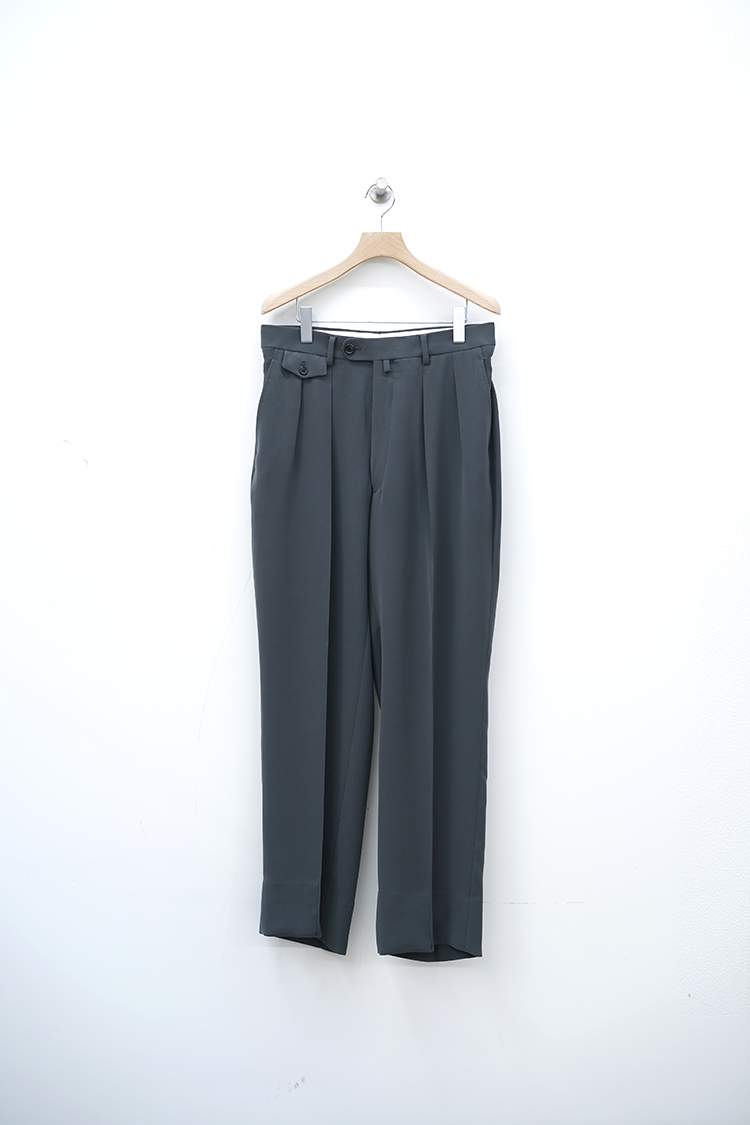 RAINMAKER WIDE TROUSERS / STEEL