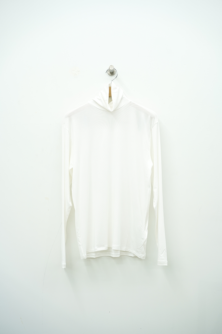 08sircus Stretch jersey super high neck / white