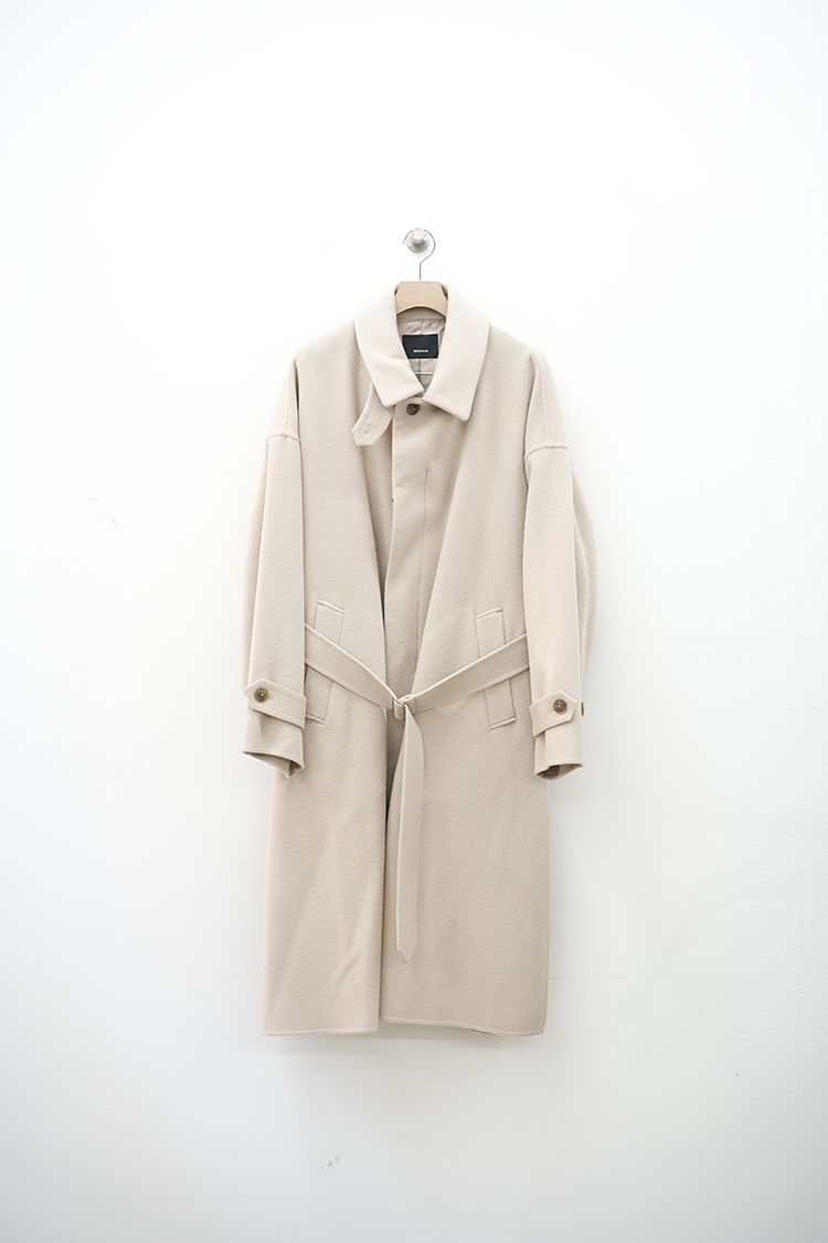 08sircus Beaver double face rever over coat / beige