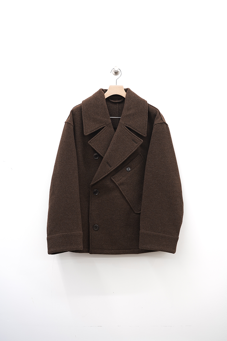 LEMAIRE DISPATCH PEA COAT / BROWN CHINE