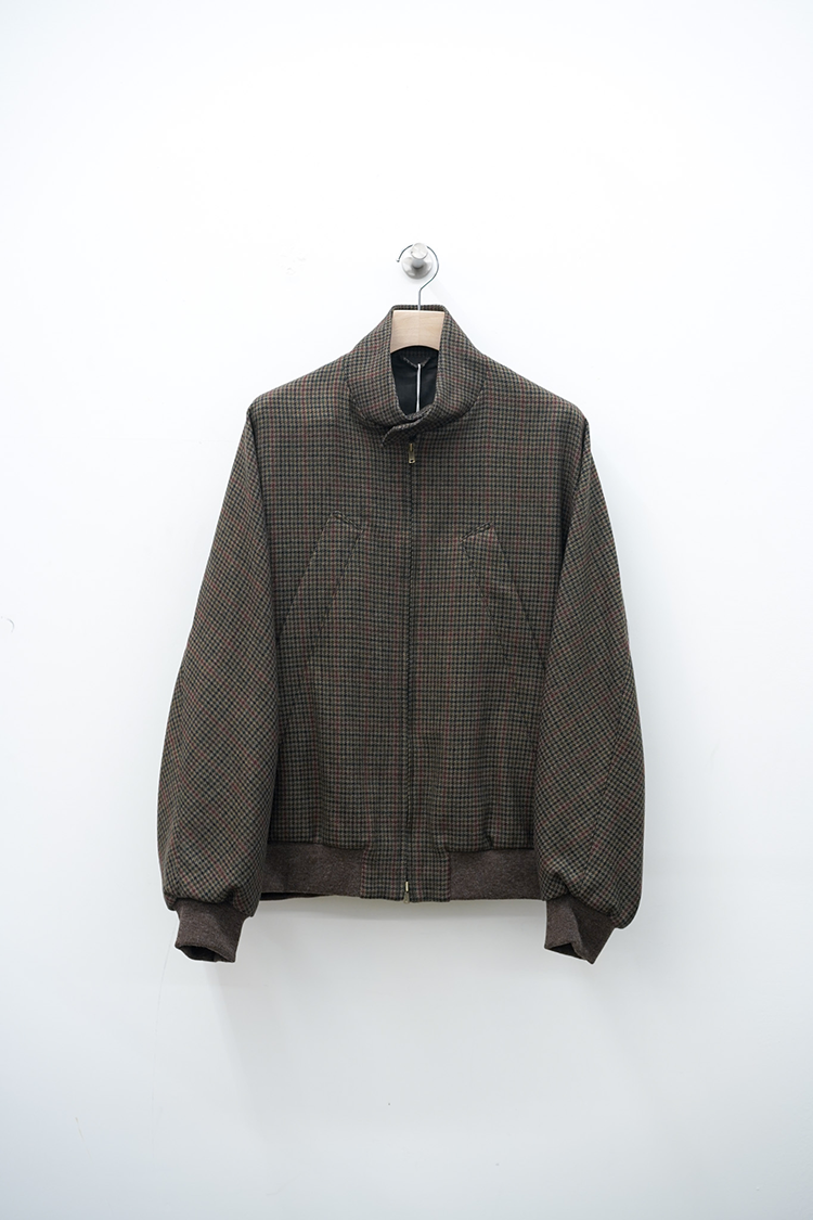 blurhms  Classic Houndstooth Harrington Jacket / Houndstooth