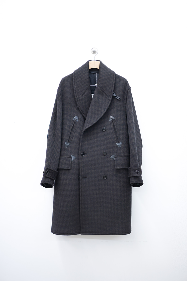 blurhms Wool Beaver Mackinaw Coat / Houndstooth