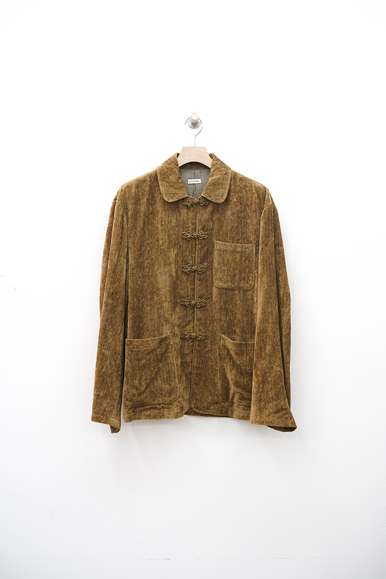 INSCRIRE Velvet Kung Fu Shirt / BEIGE