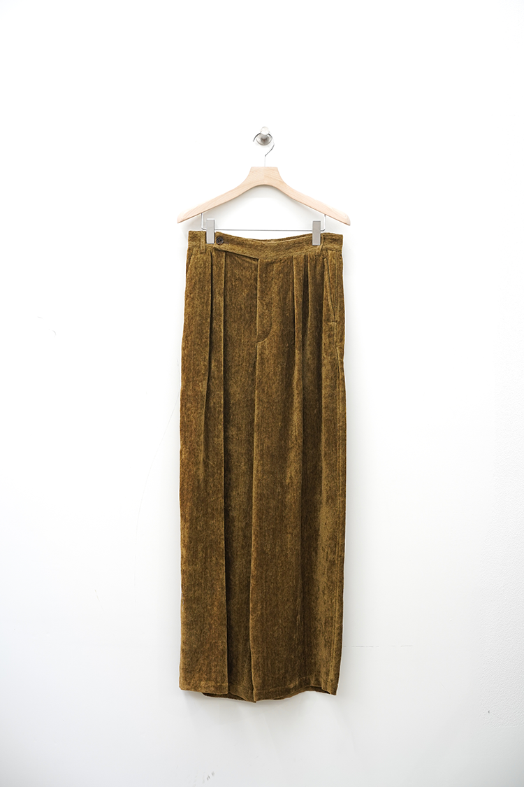 INSCRIRE Velvet Wide Pant / BEIGE