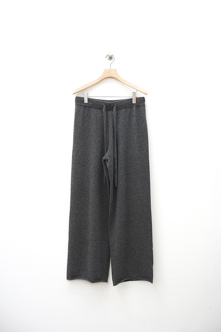 INSCRIRE Cashmere Wide Pants / CHACOAL