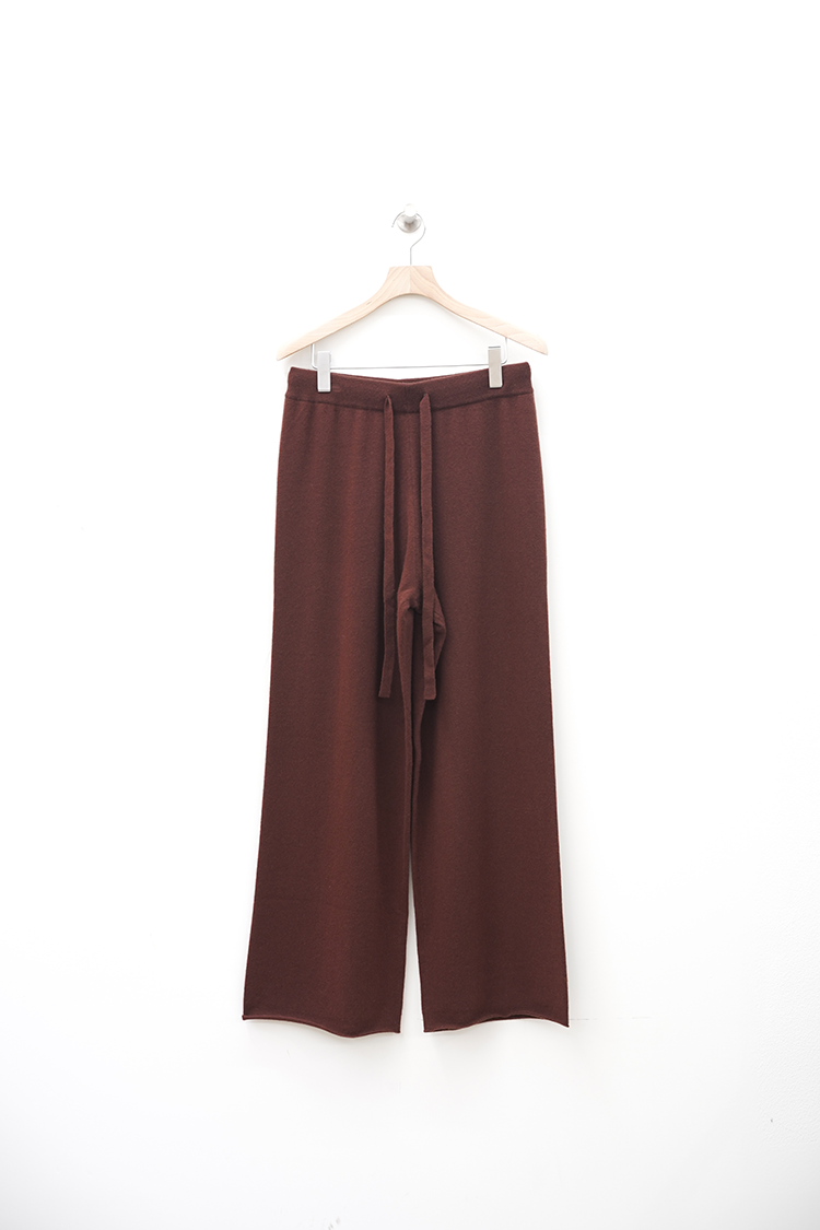 INSCRIRE Cashmere Wide Pants / BROWN