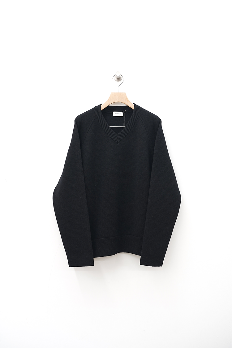 THERERACS RAGLAN V-NECK PULLOVER KNIT / BLACK