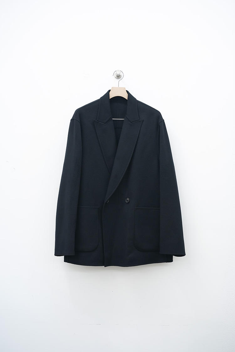 ssstein REVERSIBLE PEAK LAPEL JACKET / BLACKBLACK