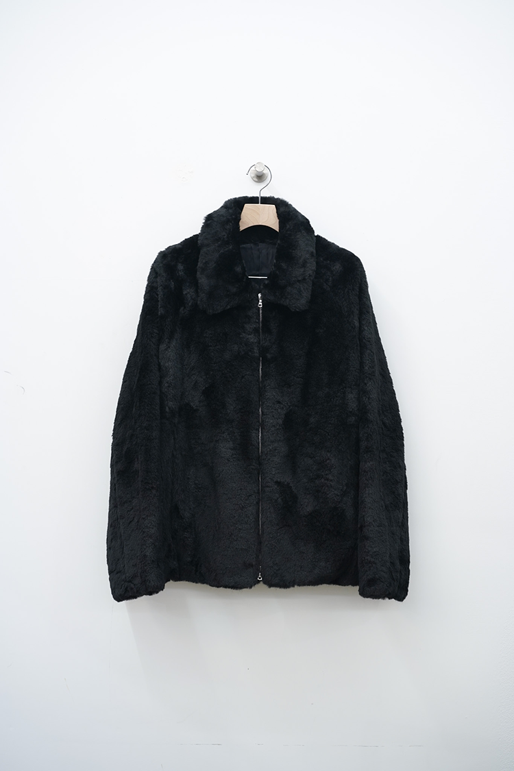 ssstein ACRYLIC FUR JACKET / BLACK