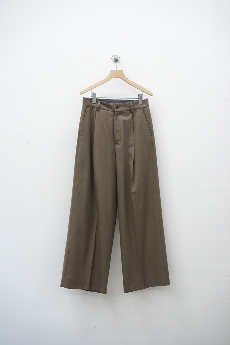 ssstein EXTRA WIDE TROUSERS / DARK BEIGE