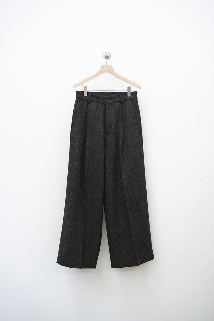 ssstein EXTRA WIDE TROUSERS / DARK BROWN