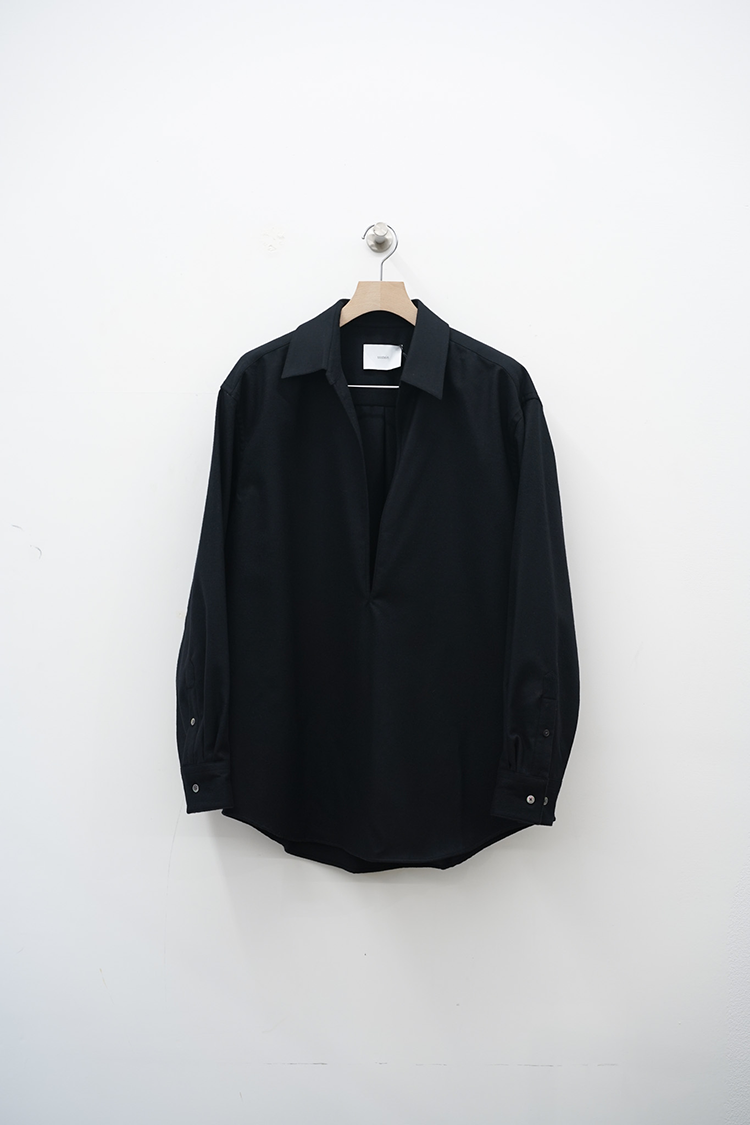 ssstein OVERSIZED SKIPPER SHIRT / BLACK