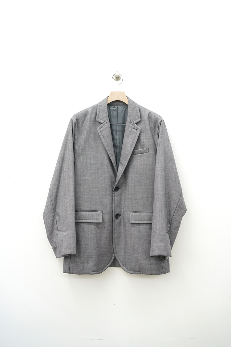 POSTELEGANT Wool Twill Padded Jacket / Sharkskin Grey