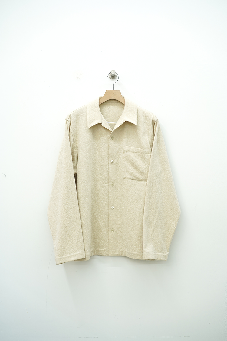 POSTELEGANT Cotton Wool Pajama Shirt / Beige