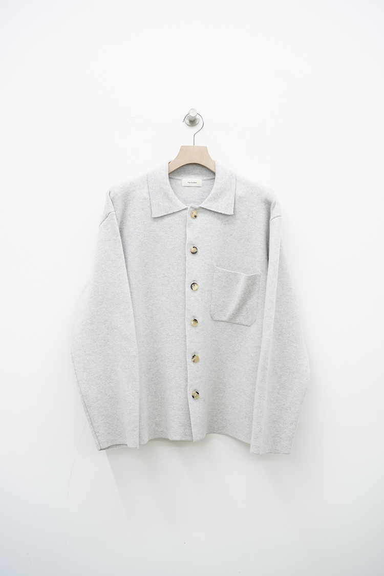 TheCLASIK SHIRT CARDIGAN / LIGHT TOP GREY 