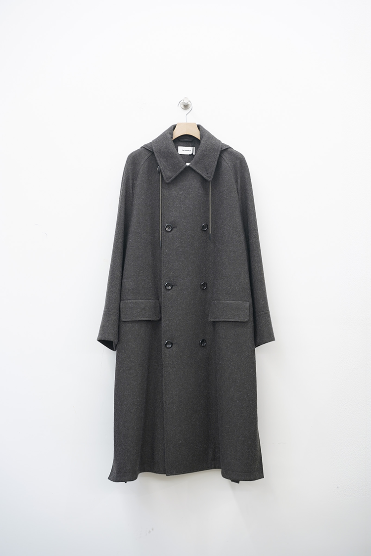 THERERACS HOODED DOUBLE COAT / GRAY