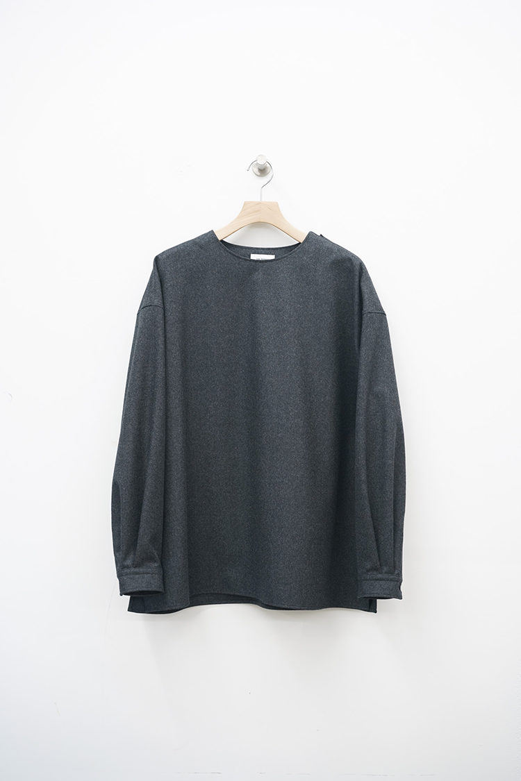 THERERACS THE SIDE ZIP PULLOVER SHIRT / CHACOAL GRAY