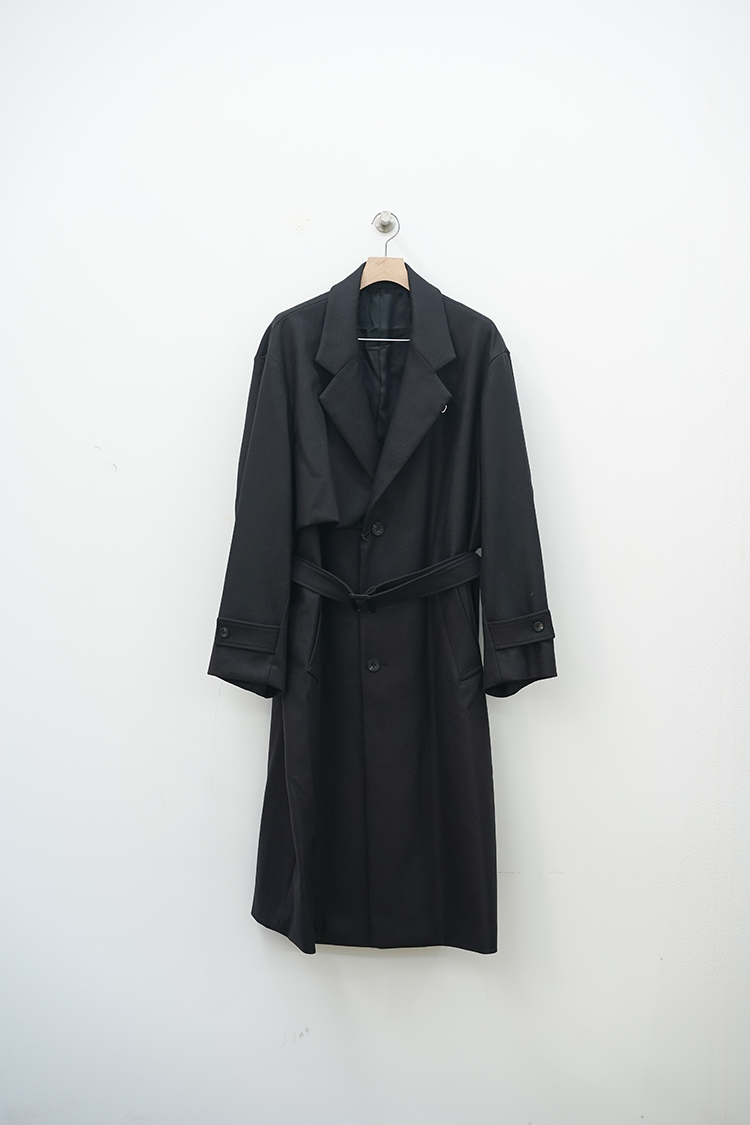 ssstein LAY CHESTER COAT / DARK CHARCOAL