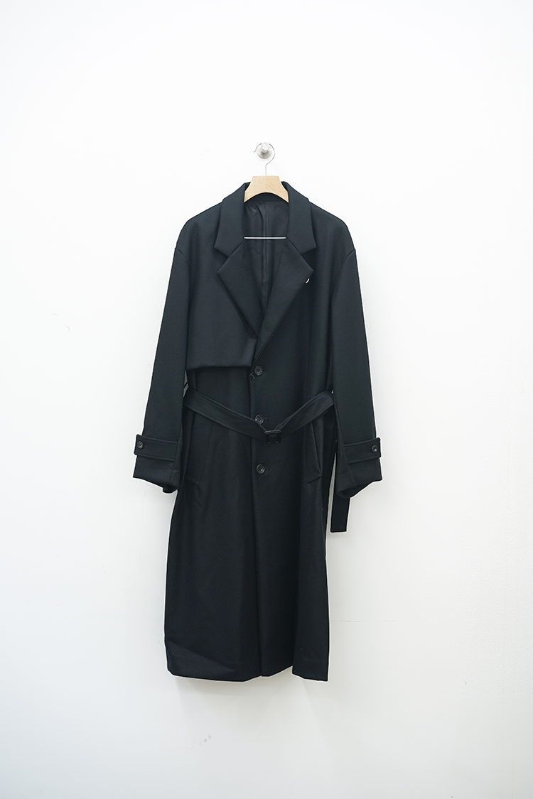 ssstein LAY CHESTER COAT / BLACK