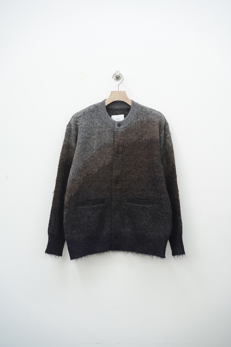 ssstein GRADATION MOHAIR KNIT CARDIGAN / BROWN CREAM