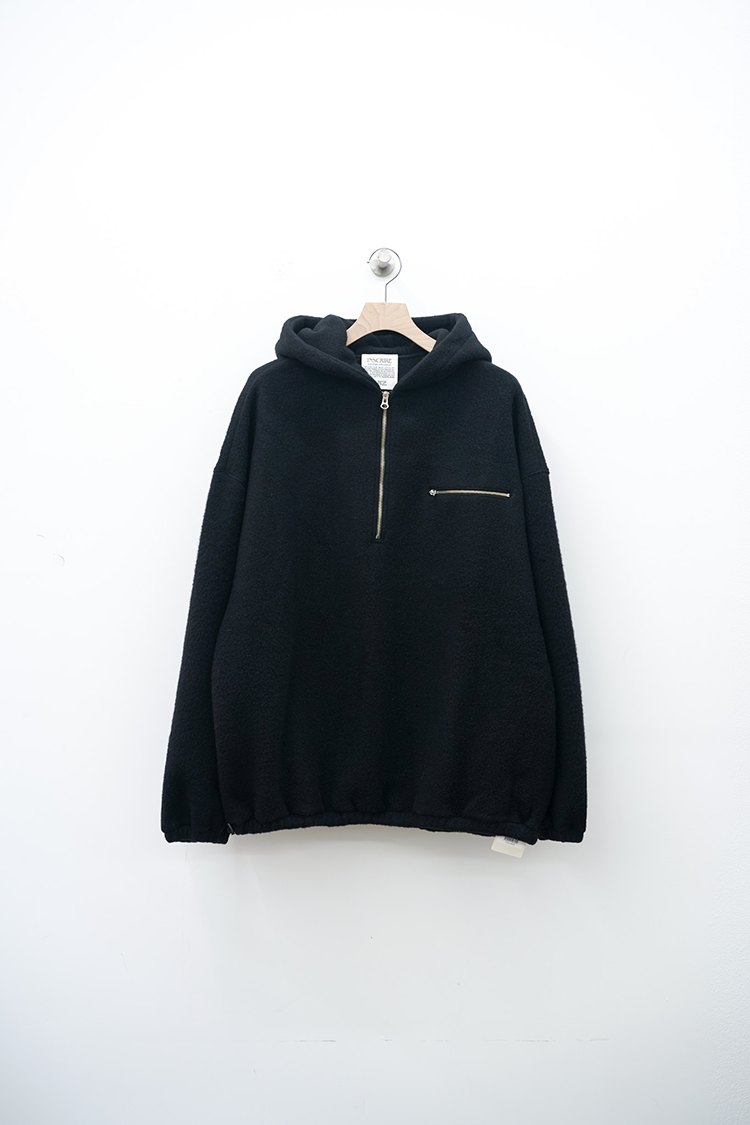 INSCRIRE Fleece Hoodie / BLACK