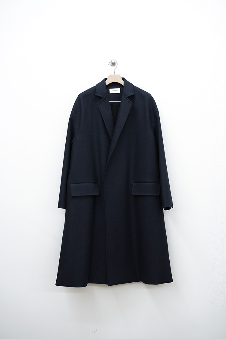 THE RERACS THE LOOSE CHESTER COAT (BRITISH MELTON) / D.NAVY