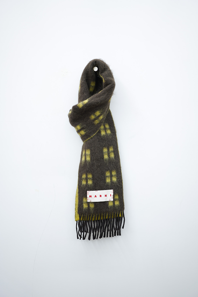 【関税&送料込み】Marni Fringed Alpaca Scarf MARNI Brushed Alpaca Scarf with Fringes / Coofee - Unlimited