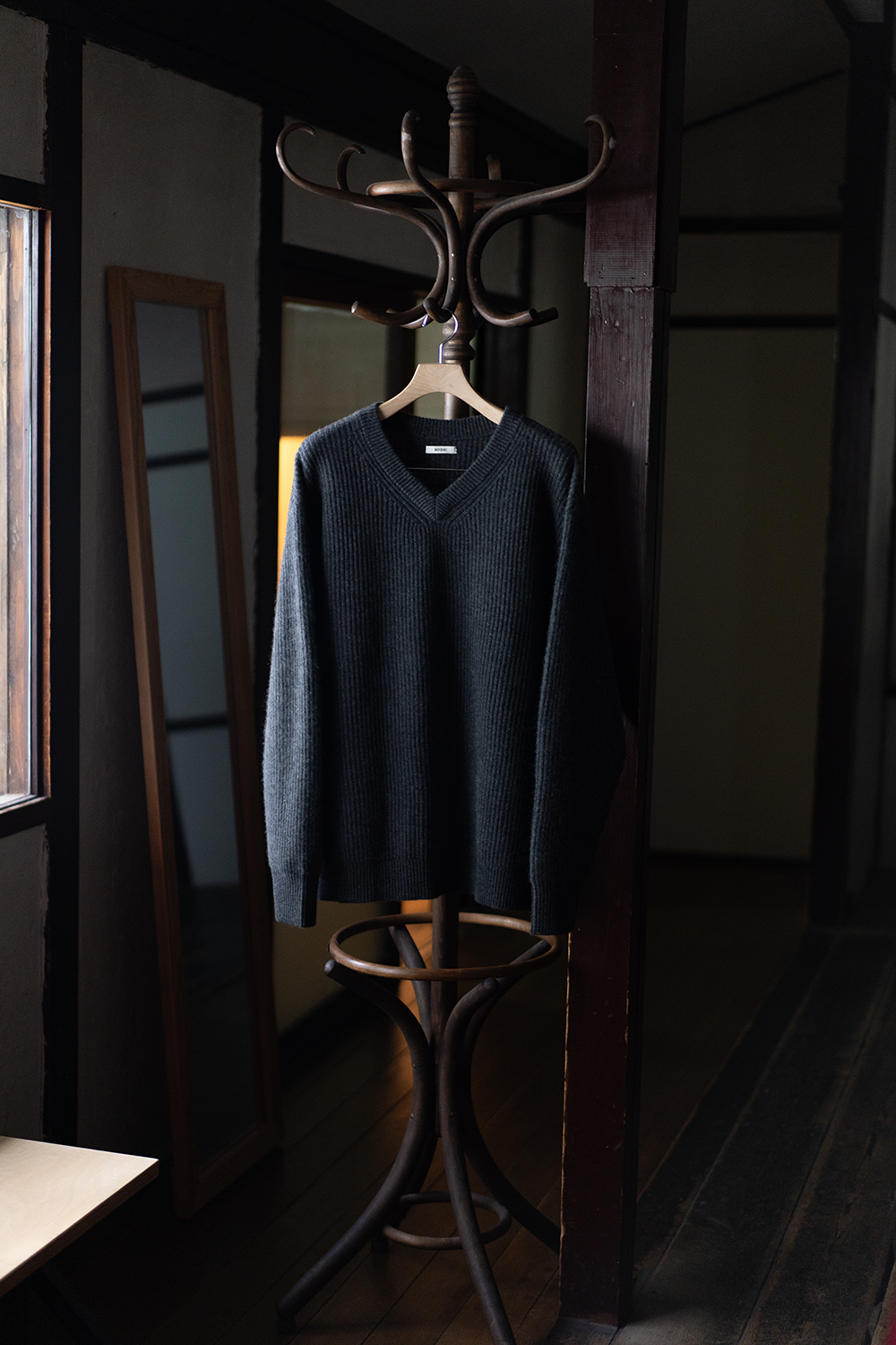 BODHI  TILDEN KNIT SWEATER EX (top dyeing) / C.GRAY