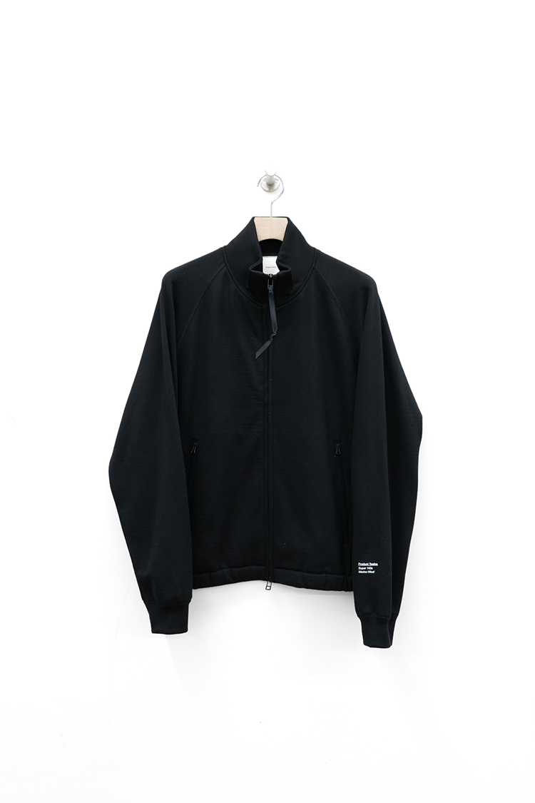 Product Twelve Wool Zip Sweat / Black