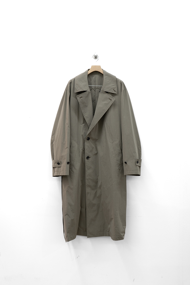 ssstein Wind Proof Nylon Double Breasted Coat / TAUPE