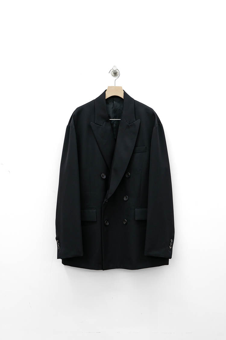 ssstein Oversized Double Breasted Jacket / BLACK