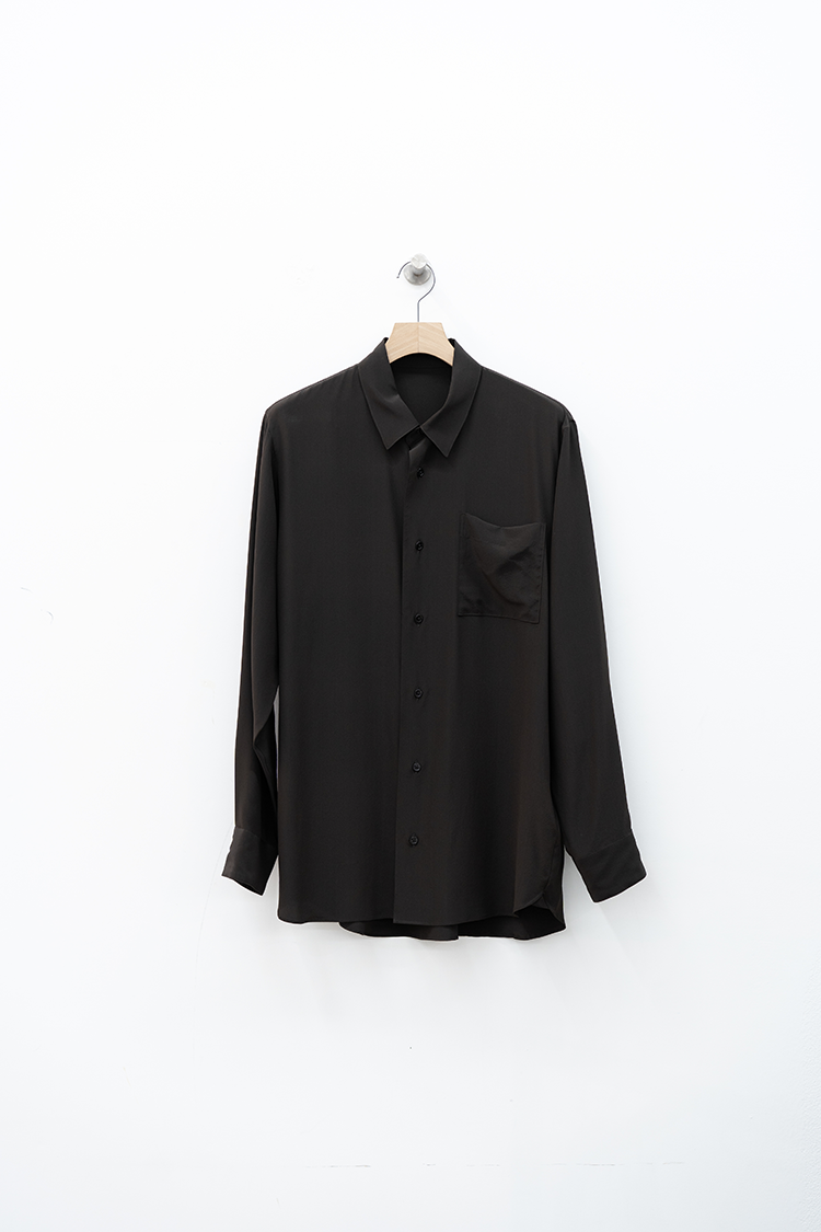 POSTELEGANT High Count Silk Limited Shirts / Exclusive Brown