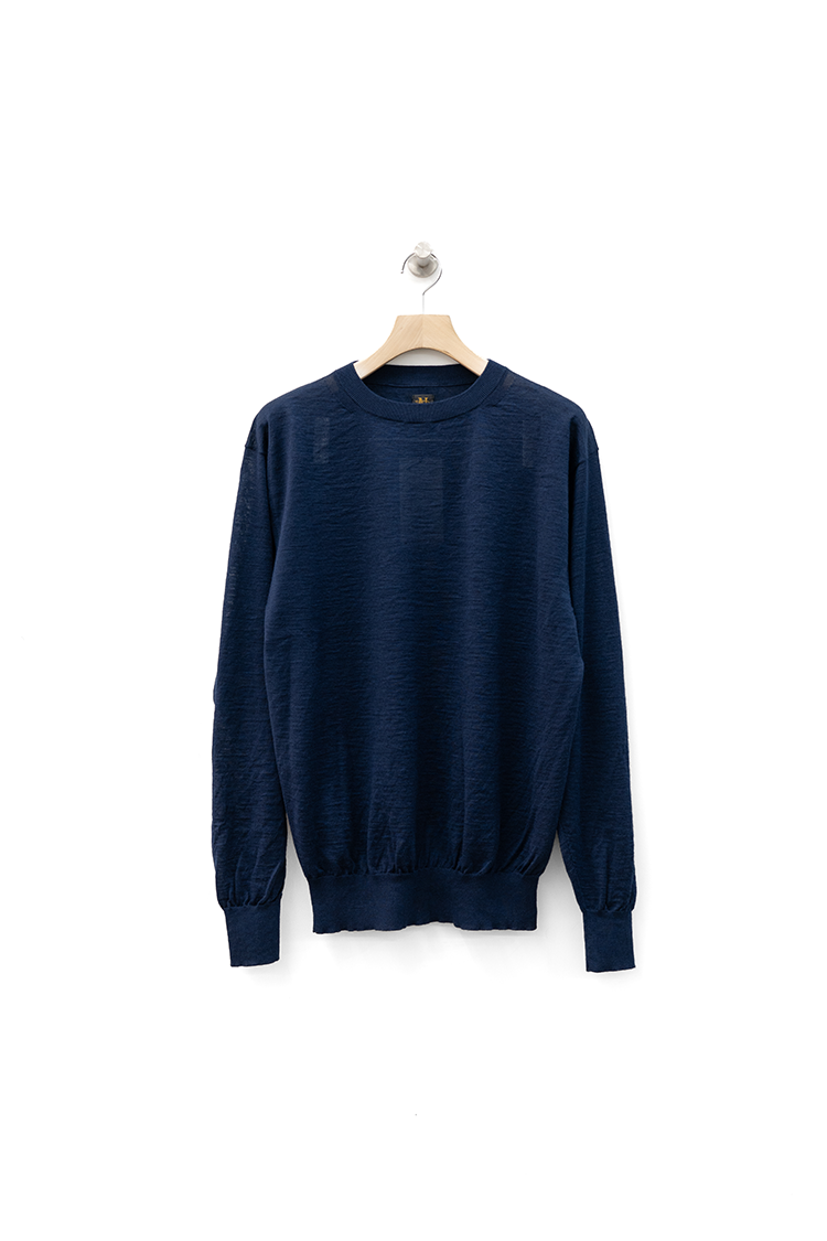 BATONER CHOMA CREW NECK / DARK BLUE