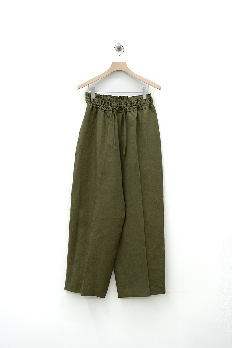 POSTELEGANT Linen Wide Trousers / MOSS