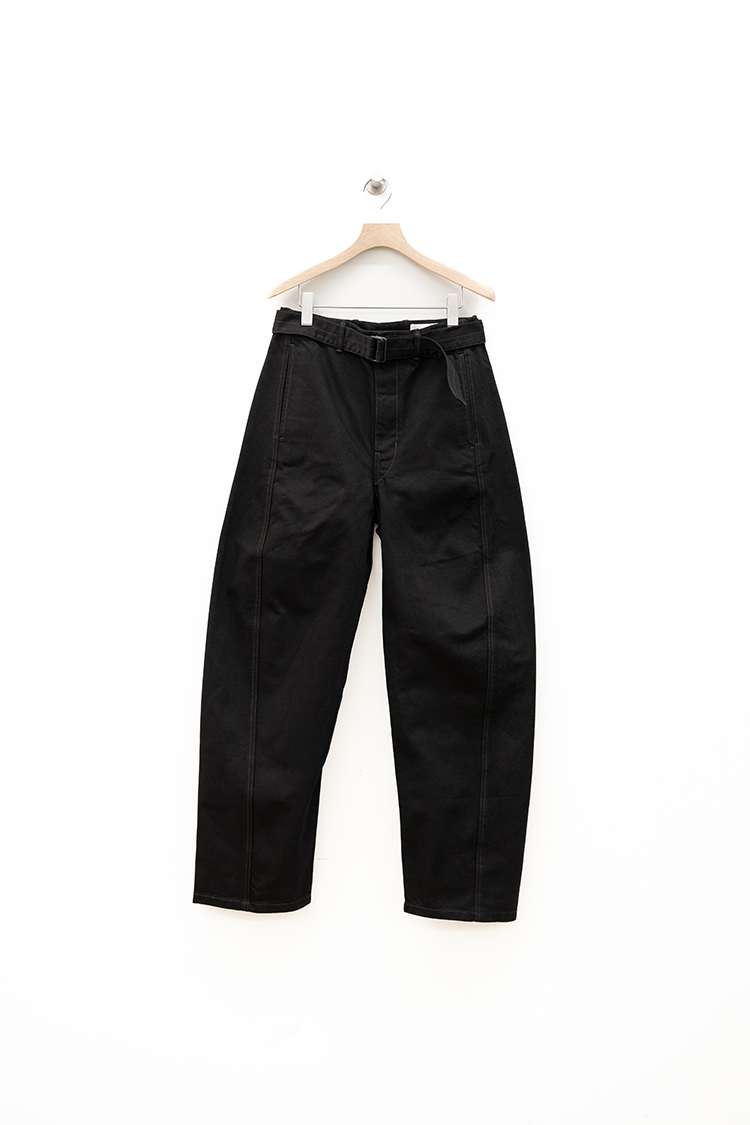 LEMAIRE TWISTED BELTED TWISTED PANTS / BLACK