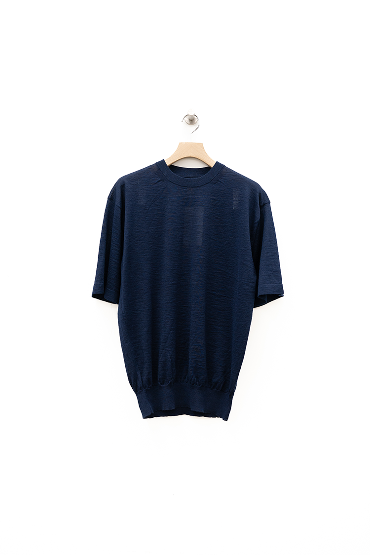 BATONER CHOMA CREWNECK S/S / DARK BLUE