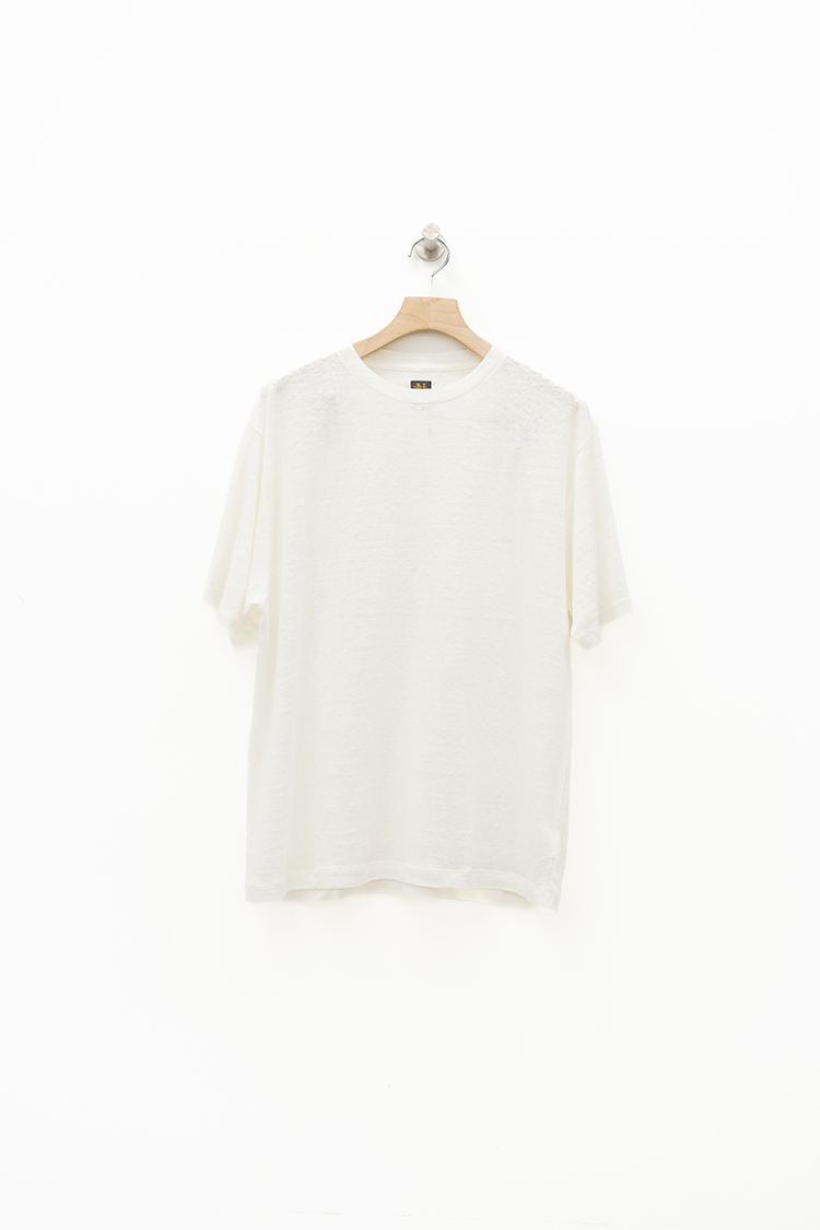 BATONER NORMANDY LINEN T-SHIRT / WHITE
