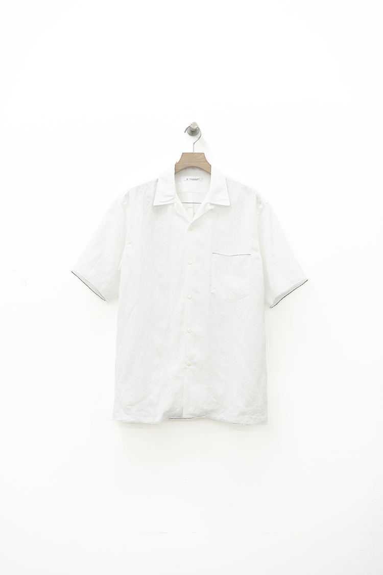 MAATEE&SONS S/S SLEVE HANDKERCHIEF OP SH  / WHITE